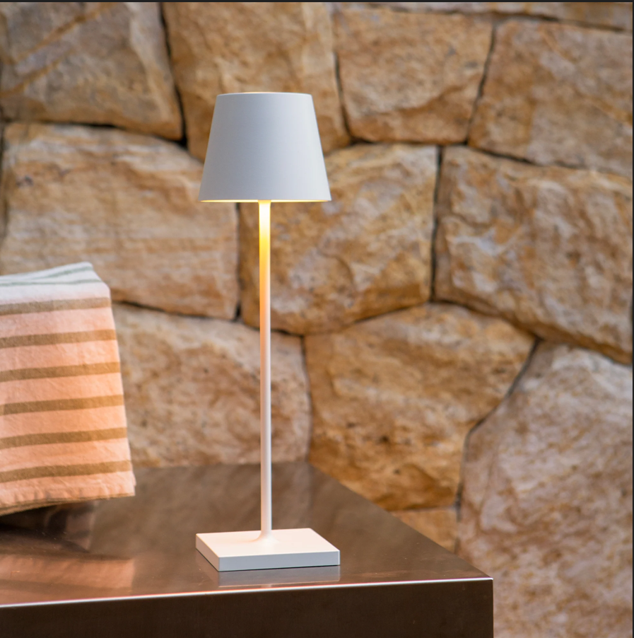 standing lamp beside single gray chair